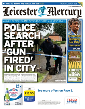 Cover of Leicester Mercury