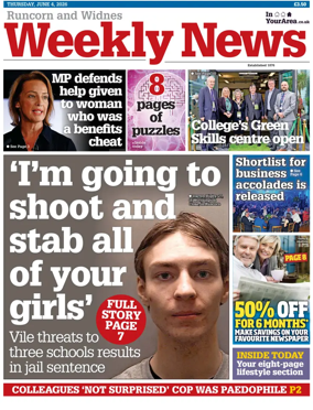 Cover of Runcorn & Widnes Weekly News