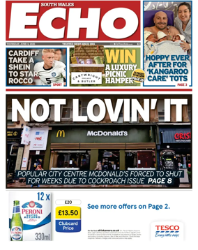 Cover of South Wales Echo
