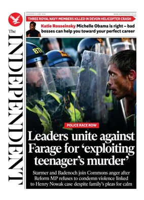 Cover of The Independent