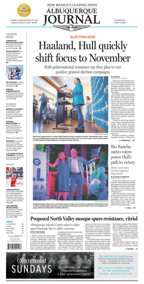 Cover of Albuquerque Journal