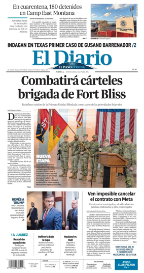 Cover of El Diario de El Paso