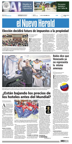Cover of El Nuevo Herald