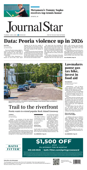 Cover of Journal Star (Peoria)