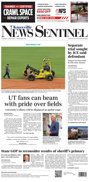 Cover of Knoxville News Sentinel
