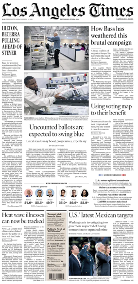 Cover of Los Angeles Times