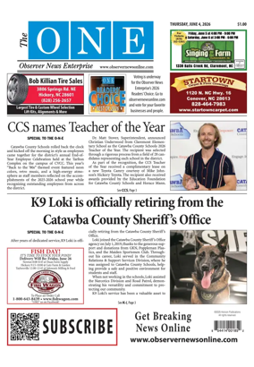 Cover of Observer News Enterprise