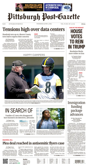 Cover of Pittsburgh Post-Gazette