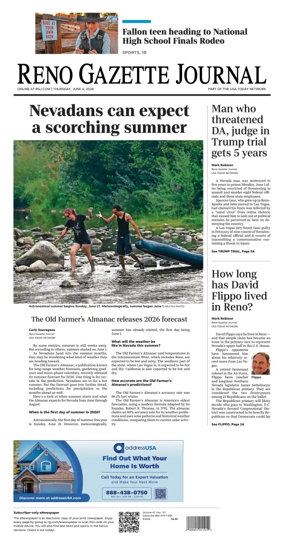 Cover of Reno Gazette Journal