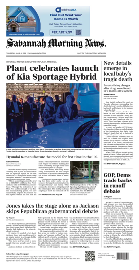 Cover of Savannah Morning News