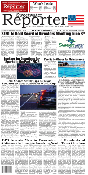 Cover of Sweetwater Reporter