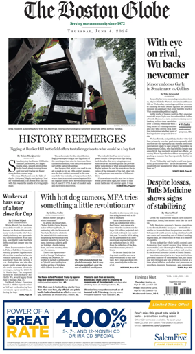 Cover of The Boston Globe