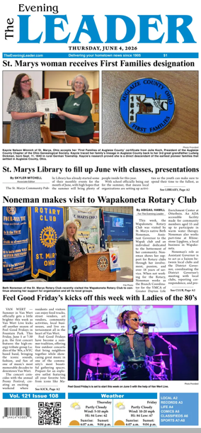 Cover of The Evening Leader