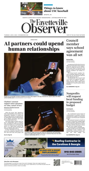 Cover of The Fayetteville Observer