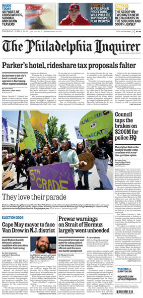 Cover of The Philadelphia Inquirer