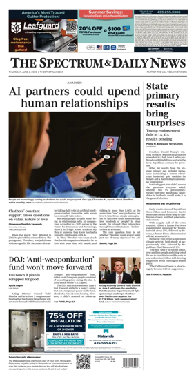 Cover of The Spectrum & Daily News