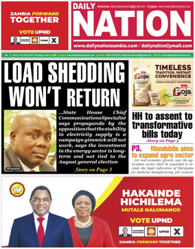 Cover of Daily Nation Newspaper