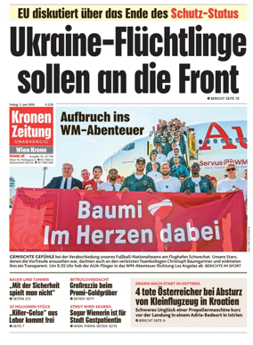 Cover of Kronen Zeitung