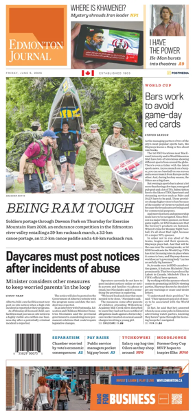 Cover of Edmonton Journal