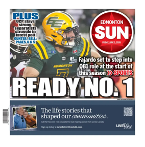 Cover of Edmonton Sun