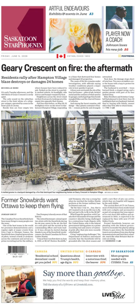 Cover of Saskatoon StarPhoenix