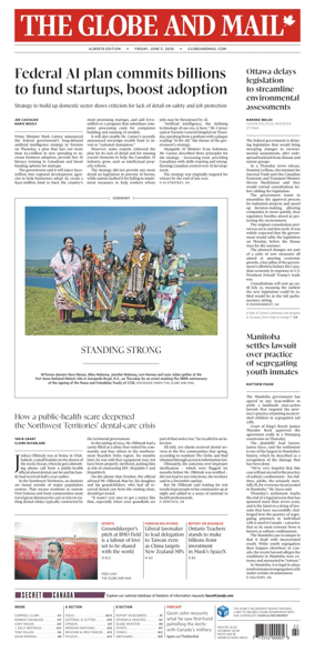 Cover of The Globe and Mail (Alberta Edition)