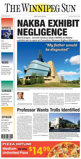 Cover of Winnipeg Sun