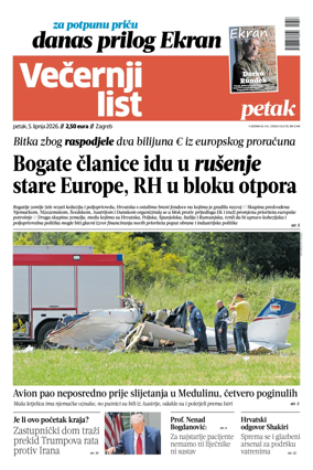 Cover of Vecernji list - Zagreb