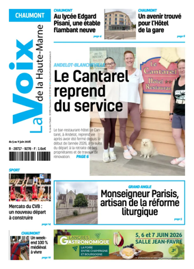 Cover of La Voix de la Haute-Marne edition Chaumont
