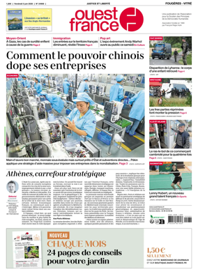 Cover of Ouest-France (Fougeres Vitre)