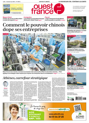 Cover of Ouest France (La Roche-sur-Yon - Fontenay-le-Comte)