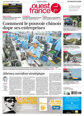 Cover of Ouest France (Les Sables-d'Olonne)