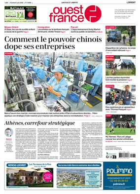 Cover of Ouest France (Lorient)