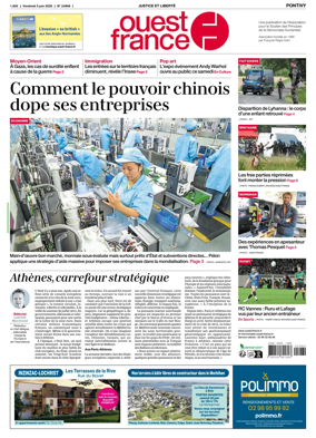 Cover of Ouest France (Pontivy)