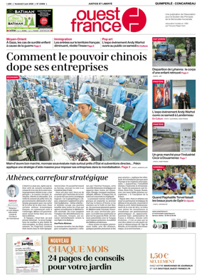 Cover of Ouest-France (Quimperle Concarneau)