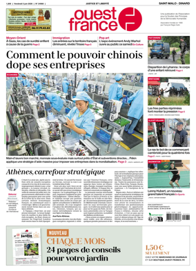 Cover of Ouest France (Saint-Malo)