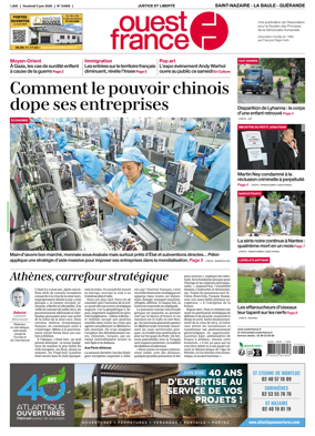 Cover of Ouest France (Saint-Nazaire La Baule Guerande)