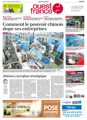 Cover of Ouest France (Sarthe)
