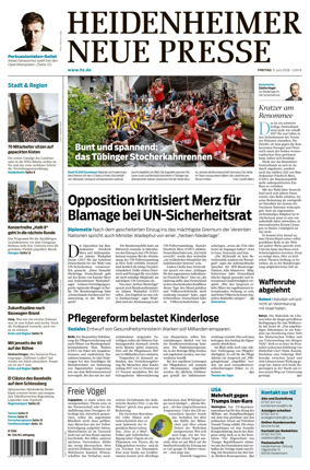Cover of Heidenheimer Neue Presse