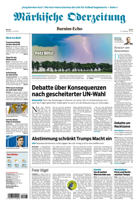 Cover of Markische Oderzeitung Bernau