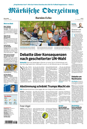 Cover of Markische Oderzeitung Eberswalde