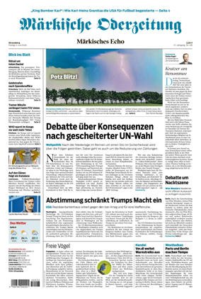 Cover of Markische Oderzeitung Strausberg