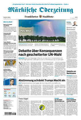 Cover of Markische Oderzeitung Frankfurt (Oder)