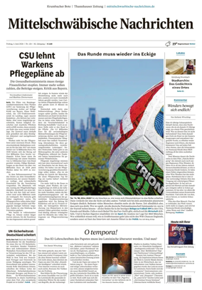 Cover of Mittelschwaebische Nachrichten