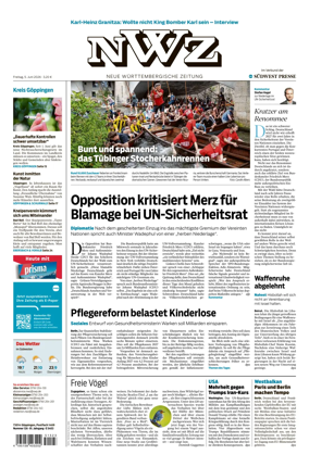 Cover of NWZ – Neue Wurttembergische Zeitung