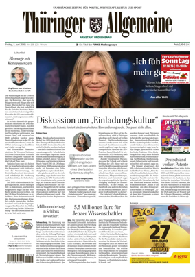Cover of Thuringer Allgemeine (Arnstadt und Ilmenauz)