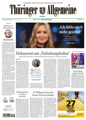 Cover of Thuringer Allgemeine (Eisenach)
