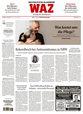 Cover of Westdeutsche Allgemeine Zeitung (Oberhausen)