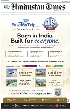 Cover of Hindustan Times (Chandigarh)