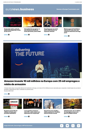 Cover of Euronews Business (Portuguese)